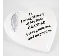 Special Grandad Graveside Memorial Feather Heart Grave Plaque Ornament Decoration