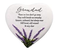 Special Grandad Graveside Memorial Lavender Flower Love Heart Grave Plaque Ornament Decoration