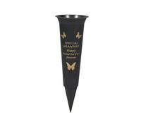 Special Grandad - Plastic Spike Memorial Grave Vase With Butterfly Decoration