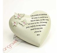Special Granddaughter Butterfly Gem Heart Graveside Memorial Ornament