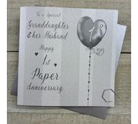 Special Granddaughter & her Husband Paper 1st Wedding Anniversary Card