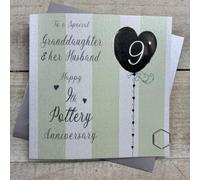 Special Granddaughter & her Husband Pottery 9th Wedding Anniversary Card