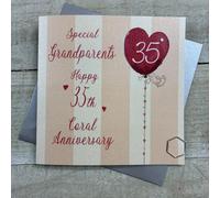 Special Grandparents Coral 35th Wedding Anniversary Card