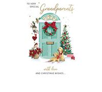 Special Grandparents Embellished Christmas Card Hand-Finished Champagne Cards XCDC375
