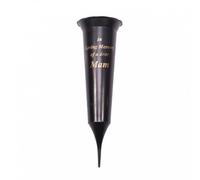 Special Graveside Memorial Grave Spiked Flower Vase In Loving Memory Special Memorial Vase for Graves - Plastic Cemetery Flower Holder with Spike, (2, Mam)