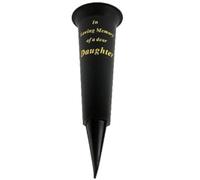 Special Graveside Memorial Grave Spiked Flower Vase In Loving Memory Special Memorial Vase for Graves - Plastic Cemetery Flower Holder with Spike, (1, Daughter)