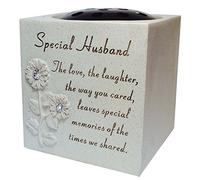 SPECIAL HUSBAND DIAMANTE GRAVE FLOWER POT