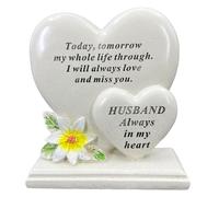 Special Husband Graveside Memorial Double Heart Grave Plaque Ornament Decoration
