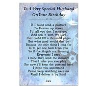 Special Husband On Your Birthday Memorial Card Graveside Poem & Stake F403, Multicoloured, 148mm x 105mm