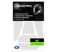Special Kit of Reflective Stickers for HJC Motorcycle Helmet - Universal Adhesive White Marking Stickers Approved to French Standards - Night Visibility