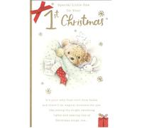 Special Little One First Christmas Card, Baby's 1st Christmas Greeting Card, 14.5 x 23 cm