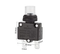 special motor Circuit Breaker 20a Circuit Breaker Single Pole Push to Reset 32V 50VDC Thermal Overload Protector for electronic starter Pump (Color : 16a, Size : No cap)