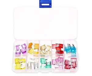special motor TMP1105 50PCS Small Standard Blade Fuse Assortment Kit Car Auto 3A-40A for Car Van Truck Coach Bus Motorcycle Quad Boat