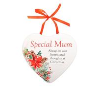 Special Mum Christmas Memorial Heart Hanging Mirror Sign