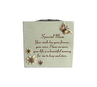 Special Mum - Grave Vase (Rose Bowl) with Butterfly and Flowers David Fischhoff