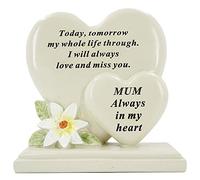 Special Mum Graveside Memorial Double Heart Grave Plaque Ornament Decoration
