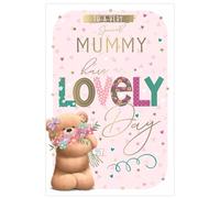 Special Mummy Mother's Day Card with Teddy Bear Design, Pink, 23x15cm
