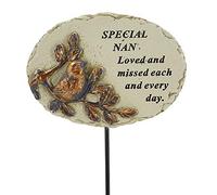Special Nan Love & Missed Robin Bird Memorial Tribute Stick Graveside Plaque