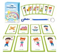 Special Needs Communication Cards Aid Set of 32 Cards, Toddler Baby Flashcards, Learning Educational Toys for 3-6 Year Old Boys Girls, Communication Board, Language & Speech Development Toys