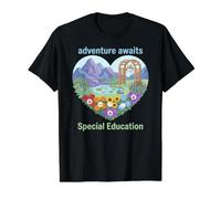 Special Needs Educator Sensory Integration Adventure Awaits Value Graphic T-Shirt, Men, Black, S