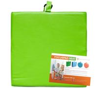 Special Needs Essentials FocusPad Seat Green Square | Vibrating Cushion | Calming Pillow for Sensory Kids | 10 in x 9.5 in x 3 in