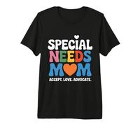 Special Needs Mom Acceptance Love Advocate Inclusion Retro Premium T-Shirt