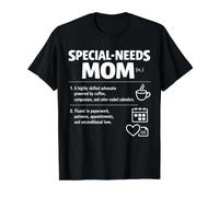 Special Needs Mom Definition Advocate Parent Support Love Value Graphic T-Shirt, Men, Black, M
