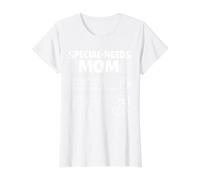 Special Needs Mom Definition Advocate Parent Support Love Value Graphic T-Shirt, Women, White, XL