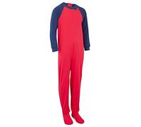 Special Needs Sleepsuits for Boys Girls All in One Sleepwear Anti Strip Disabled Clothing (9-10 Years) Back Opening Red/Navy