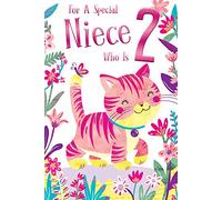 Special Niece 2nd Age 2 Today Cute Cat Happy Birthday Card Lovely Verse