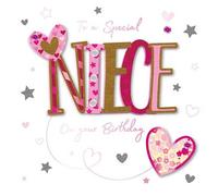 Special Niece Embellished Birthday Greeting Card Talking Pictures Cards MWER0128/Z