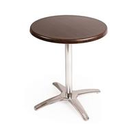Special Offer Bolero Round Dark Brown Table Top and Base Combo