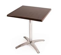 Special Offer Bolero Square Dark Brown Table Top and Base Combo
