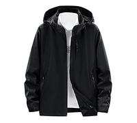 Special offers Boxing Day Bargains Heavy Winter Long Jackets for Women UK Women's Outdoor Color Splice Detachable Hat Zipper Pocket Coat Lightweight Quilted Same Day Delivery (Black, XL)