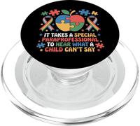 Special Paraprofessional Autism Awareness Puzzle Advocate PopSockets PopGrip for MagSafe