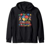 Special Paraprofessional Autism Awareness Puzzle Advocate Zip Hoodie