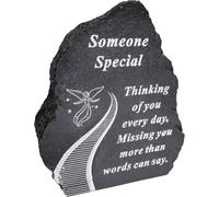 Special Personalised Stone Memorial | Classic Decoration Piece | Eye Catchy Keepsake | Lovely Remembrance Gift | Stylish Decor | Home Improvement - Black (Someone Special)