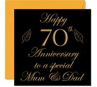 Special Platinum Anniversary Card for Mum or Dad Parents, Special Mum & Dad