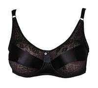 Special Pocket Bra for Silicone Breast Forms Boob Enhancer Mastectomy Transgender - Black, 40/90