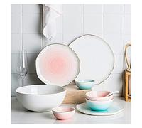 Special Restaurant Dinnerware Set Party Dinner Set 8 Pcs Dinnerware Sets, Irregular Porcelain Tableware Set with Plates Dish and Bowls, Blue and White Ceramic Dinner Set