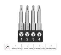 Special-Shaped Screwdriver 50mm U-Y-Type Thiangle Three Points 45pcs Metal Special-Shaped Screwdriver The Length is 50mm The Head Have Triangle (Y -Type)