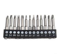 Special Shaped Screwdriver Bit Set 13pcs PH2 U Y Triangle SL5 Three Four Point Bits 50mm 1/4 Hex Shank for Various Repair and Installation Uses