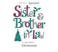 Special Sister & Brother-in-Law Festive Joy Christmas Greeting Card XFCS007