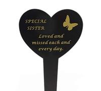 Special Sister Memorial Heart Remembrance Verse Ground Stake