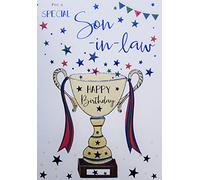 Special Son-in-Law Birthday Card (ICG-7182) - Candles and Stars