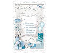 Special Son's First Birthday 1st Birthday Greeting Card for Son
