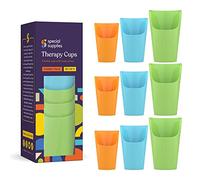 Special Supplies Combo Pack of 9 Flexible Drinking Cups with Nose Mold Cutout, 9 Pc. Set for Physical Therapy, Recovery, and Rehabilitation, BPA-Free Drink Tumblers, Kids and Adults