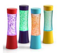 Special Supplies Light-Up Glitter Sensory Tubes - 4-Pack - Liquid Motion Timers for Stress Relief, Focus, and Relaxation - Colorful Calm Down Bottles for Kids and Adults - Leakproof, Ages 3+