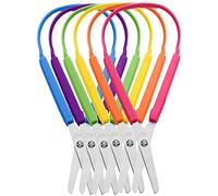 Special Supplies Loop Scissors for Teens and Adults 8 Inches (6-Pack) Colorful Looped, Adaptive Design, Right and Lefty Support, Small, Easy-Open Squeeze Handles, Supports Elderly and Special Needs