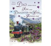 Special Thoughts Father's Day Card - to A Great Dad from Your Son and Daughter in Law,9 x 6 inches,C88259